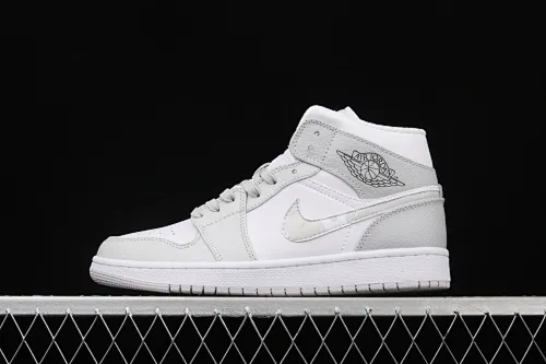 All categories Air Jordan Jordan series basketball shoes Air Jordan 1 Mid Air Jordan 1 Mid "White Camo" AJ1 Joe 1 Zhongbang white gray camouflage DC9035-100